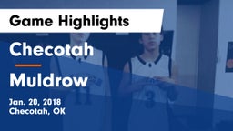 Checotah  vs Muldrow  Game Highlights - Jan. 20, 2018