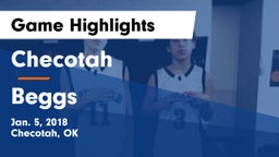 Checotah  vs Beggs  Game Highlights - Jan. 5, 2018