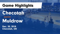 Checotah  vs Muldrow  Game Highlights - Dec. 20, 2018