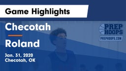 Checotah  vs Roland  Game Highlights - Jan. 31, 2020