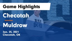 Checotah  vs Muldrow  Game Highlights - Jan. 25, 2021