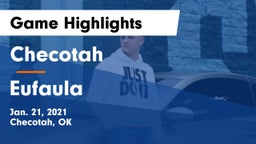 Checotah  vs Eufaula  Game Highlights - Jan. 21, 2021