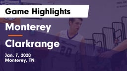 Monterey  vs Clarkrange  Game Highlights - Jan. 7, 2020