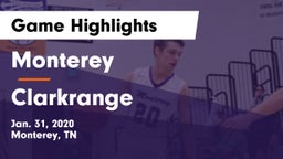 Monterey  vs Clarkrange  Game Highlights - Jan. 31, 2020