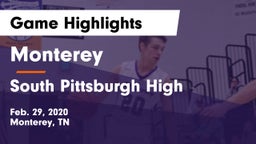 Monterey  vs South Pittsburgh High Game Highlights - Feb. 29, 2020