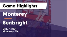 Monterey  vs Sunbright  Game Highlights - Dec. 7, 2021