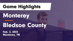 Monterey  vs Bledsoe County  Game Highlights - Feb. 2, 2023