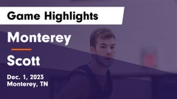 Monterey  vs Scott  Game Highlights - Dec. 1, 2023