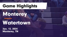 Monterey  vs Watertown  Game Highlights - Jan. 12, 2024