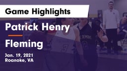 Patrick Henry  vs Fleming  Game Highlights - Jan. 19, 2021