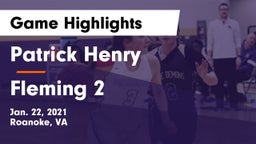 Patrick Henry  vs Fleming 2 Game Highlights - Jan. 22, 2021