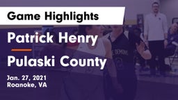 Patrick Henry  vs Pulaski County  Game Highlights - Jan. 27, 2021