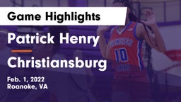 Patrick Henry  vs Christiansburg  Game Highlights - Feb. 1, 2022