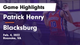 Patrick Henry  vs Blacksburg  Game Highlights - Feb. 4, 2022