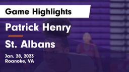 Patrick Henry  vs St. Albans  Game Highlights - Jan. 28, 2023