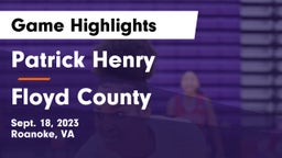 Patrick Henry  vs Floyd County  Game Highlights - Sept. 18, 2023