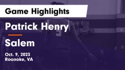 Patrick Henry  vs Salem Game Highlights - Oct. 9, 2023
