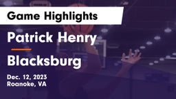 Patrick Henry  vs Blacksburg Game Highlights - Dec. 12, 2023