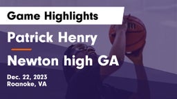 Patrick Henry  vs Newton high GA Game Highlights - Dec. 22, 2023
