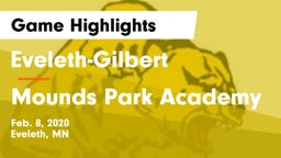 Eveleth-Gilbert  vs Mounds Park Academy Game Highlights - Feb. 8, 2020