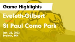 Eveleth-Gilbert  vs St Paul Como Park Game Highlights - Jan. 22, 2022