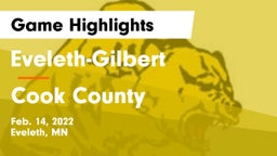 Eveleth-Gilbert  vs Cook County  Game Highlights - Feb. 14, 2022