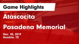 Atascocita  vs Pasadena Memorial Game Highlights - Dec. 20, 2019