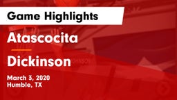 Atascocita  vs Dickinson Game Highlights - March 3, 2020