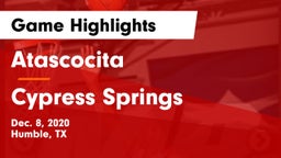 Atascocita  vs Cypress Springs  Game Highlights - Dec. 8, 2020