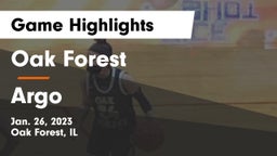 Oak Forest  vs Argo  Game Highlights - Jan. 26, 2023