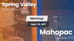Matchup: Spring Valley vs. Mahopac  2017