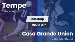 Matchup: Tempe  vs. Casa Grande Union  2017