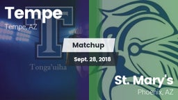 Matchup: Tempe  vs. St. Mary's  2018