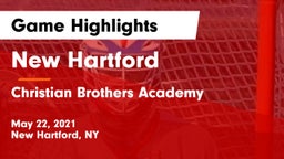 New Hartford  vs Christian Brothers Academy  Game Highlights - May 22, 2021