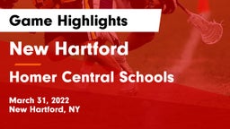 New Hartford  vs Homer Central Schools Game Highlights - March 31, 2022