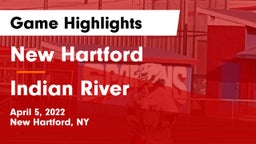 New Hartford  vs Indian River  Game Highlights - April 5, 2022