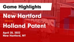 New Hartford  vs Holland Patent  Game Highlights - April 20, 2022