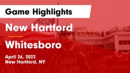 New Hartford  vs Whitesboro  Game Highlights - April 26, 2022