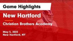 New Hartford  vs Christian Brothers Academy  Game Highlights - May 5, 2022