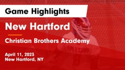 New Hartford  vs Christian Brothers Academy  Game Highlights - April 11, 2023