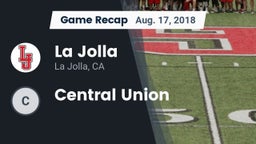 Recap: La Jolla  vs. Central Union  2018