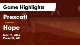 Prescott  vs Hope  Game Highlights - Nov. 9, 2023