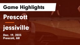 Prescott  vs jessiville  Game Highlights - Dec. 19, 2023