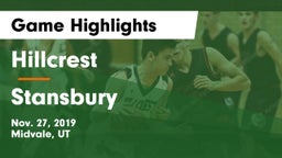 Hillcrest   vs Stansbury  Game Highlights - Nov. 27, 2019