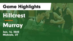 Hillcrest   vs Murray  Game Highlights - Jan. 16, 2020