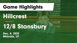 Hillcrest   vs 12/8 Stansbury Game Highlights - Dec. 8, 2020