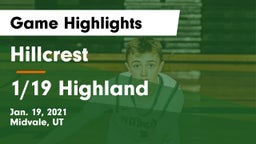 Hillcrest   vs 1/19 Highland Game Highlights - Jan. 19, 2021