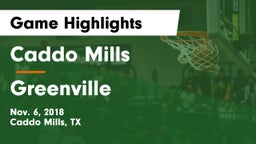 Caddo Mills  vs Greenville  Game Highlights - Nov. 6, 2018