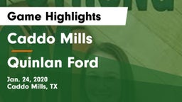 Caddo Mills  vs Quinlan Ford  Game Highlights - Jan. 24, 2020