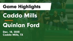 Caddo Mills  vs Quinlan Ford  Game Highlights - Dec. 18, 2020